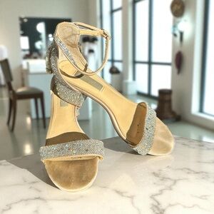 Betsey Johnson Glittering Silver Heels